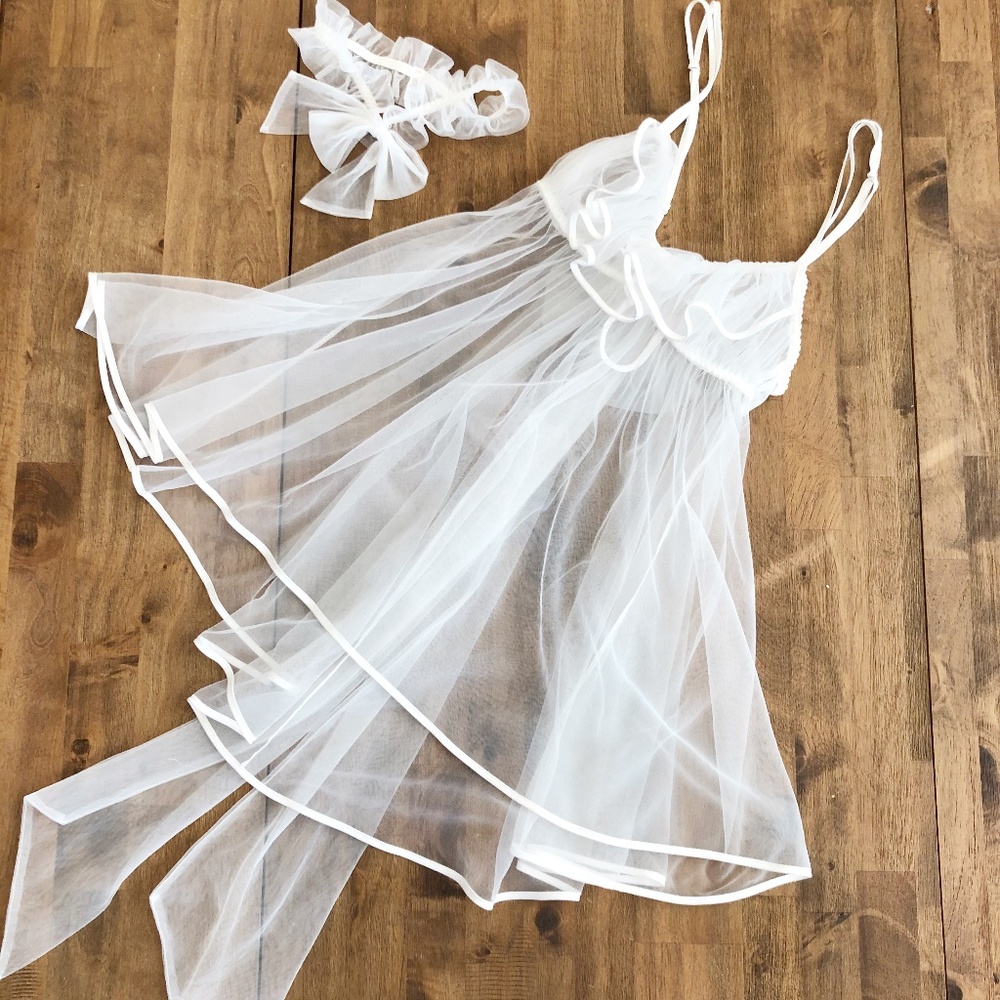 Sheer White Babydoll || Victoria's Secret